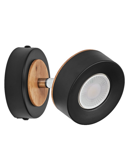KINKIET LED DECOR SPOT PLUTO 1X4.8W 3000K ciepła biała BK 