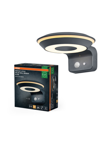 KINKIET ZEWNĘTRZNY SOLAR ENDURA STYLE GLOW WALL SENSOR 3.6W 3000K 420LM 