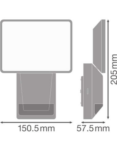 NAŚWIETLACZ ENDURA PRO FLOOD SENSOR 15W 4000K neutralna biała 1500LM DG IP55 