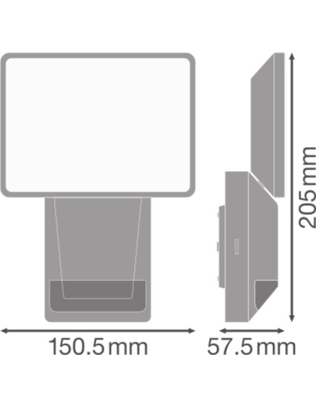 NAŚWIETLACZ ENDURA PRO FLOOD SENSOR 15W 4000K neutralna biała 1500LM DG IP55 