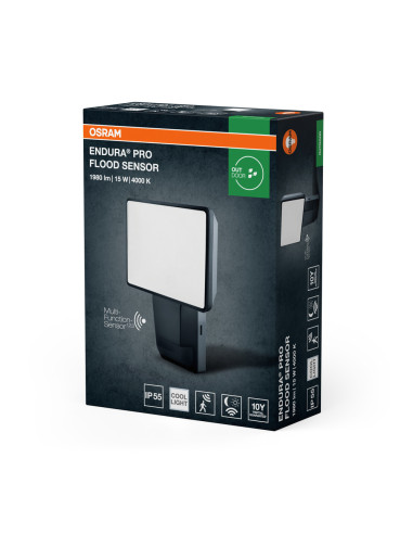 NAŚWIETLACZ ENDURA PRO FLOOD SENSOR 15W 4000K neutralna biała 1500LM DG IP55 