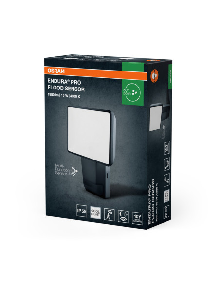 NAŚWIETLACZ ENDURA PRO FLOOD SENSOR 15W 4000K neutralna biała 1500LM DG IP55 