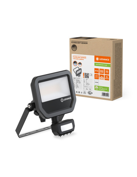 NAŚWIETLACZ FLOOD LED SENSOR 20 P 17W/11W 2400LM/1600LM PS 4000K SY100 BK IP65 GEN4