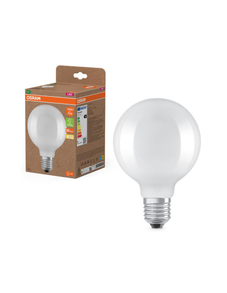 ŻARÓWKA LED ENERGY CLASS G95 75 5W 2700K ciepła biała E27 1055LM GL FR EE  KLASA A 