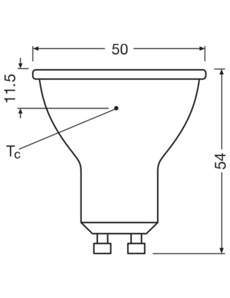 ŻARÓWKA LED P SPOT PAR16 GL 50 36° DIM 3,7W 4000K neutralna biała GU10 350LM 
