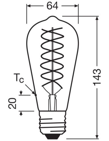 ŻARÓWKA LED 1906 VINTAGE LED EDISON GOLD60 DIM 8,8W 2400K E27 806LM 