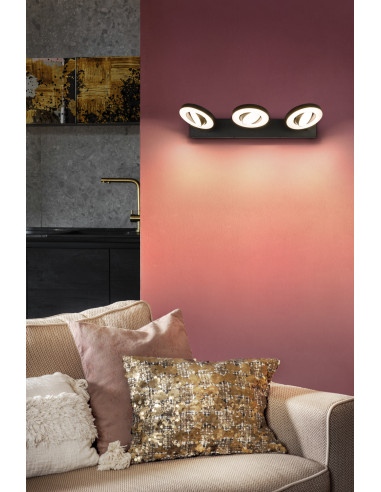 OPRAWA SUFITOWA LED DECOR SPOT SATURN W 666MM 29W CCT BK 3 SPOT 