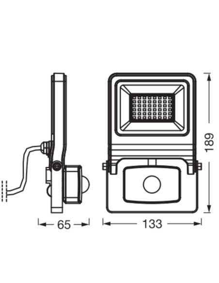 NAŚWIETLACZ ENDURA FLOOD SENSOR 30W 4000K neutralna biała 3000LM PCR DG