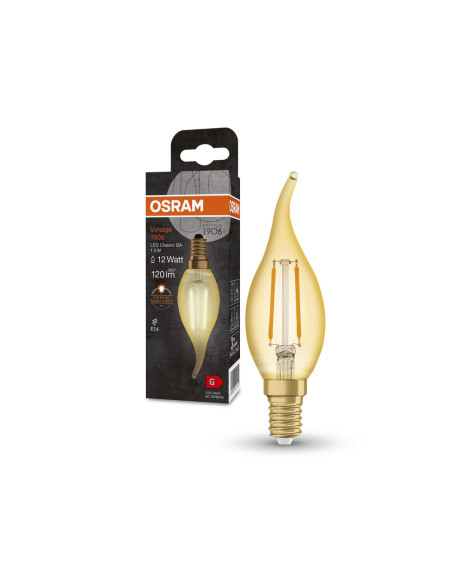 ŻARÓWKA LED 1906 VINTAGE LED CLBA12 1.5W 2400K GOLD E14 120LM 