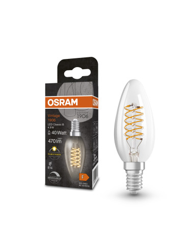 ŻARÓWKA LED 1906 VINTAGE LED CLB40 DIM 4,8W/827 470LM SFIL CLEAR E14 