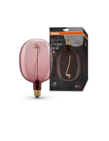 ŻARÓWKA LED 1906 VINTAGE BALLON PINK DIM 10 4,5W/816 E27 