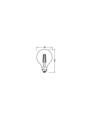 ŻARÓWKA LED ENERGY CLASS G95 75 5W 2700K ciepła biała E27 1055LM FIL EE  KLASA A 