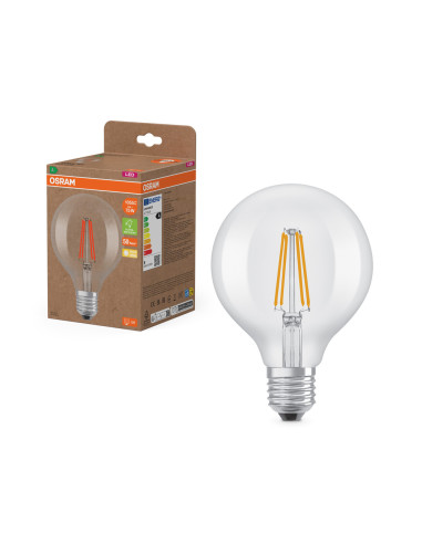 ŻARÓWKA LED ENERGY CLASS G95 75 5W 2700K ciepła biała E27 1055LM FIL EE  KLASA A 