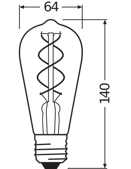 ŻARÓWKA LED 1906 VINTAGE LED EDISON GOLD SPIRAL FIL 4W/2000K 250LM E27 