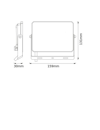 NAŚWIETLACZ FLOOD LED LUX 30W 3000K 2700LM BK IP65 3Y 