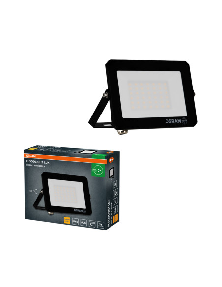 NAŚWIETLACZ FLOOD LED LUX 30W 3000K 2700LM BK IP65 3Y 