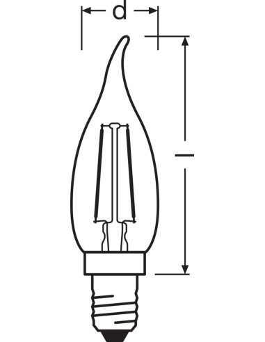 ŻARÓWKA LED 1906 VINTAGE LED CLBA22 2.5W/2400K 220LM FIL GOLD E14 