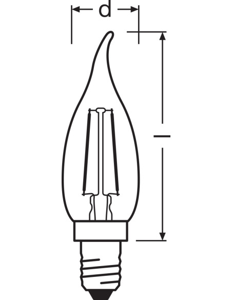 ŻARÓWKA LED 1906 VINTAGE LED CLBA22 2.5W/2400K 220LM FIL GOLD E14 