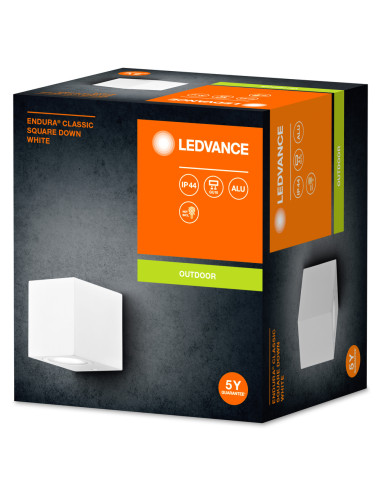 KINKIET ZEWNĘTRZNY ENDURA CLASSIC SQUARE DOWN GU10 IP44 WHITE
