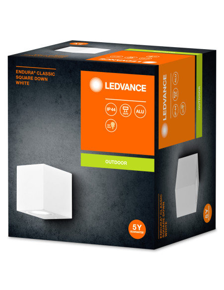 KINKIET ZEWNĘTRZNY ENDURA CLASSIC SQUARE DOWN GU10 IP44 WHITE