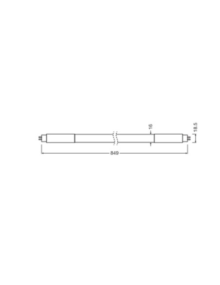 ŚWIETLÓWKA LED P T5 HF HE21 849 11W 4000K neutralna biała 50-90V 1700LM TUBA LED LEDTUBE 