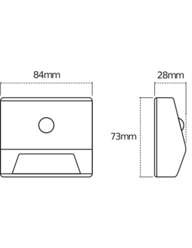LAMPKA NOCNA SCHODOWA NIGHTLUX STAIR SILVER 0,25W 4000K Z CZUJNIKIEM ZASILANA BATERYJNIE 