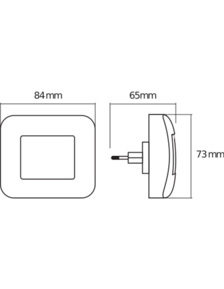 PRZENOŚNA LAMPKA NOCNA LUNETTA BIAŁA Z CZUJNIKIEM ŚWIATŁA 