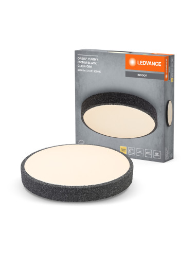 PLAFON LED ORBIS YUMMY 390MM 24W 830 CLICK DIM BK 