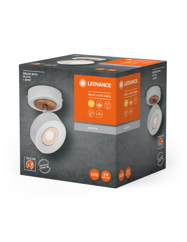 KINKIET LED DECOR SPOT PLUTO 1X4.8W 3000K ciepła biała WT 