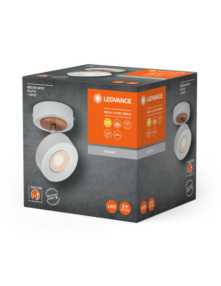 KINKIET LED DECOR SPOT PLUTO 1X4.8W 3000K ciepła biała WT 