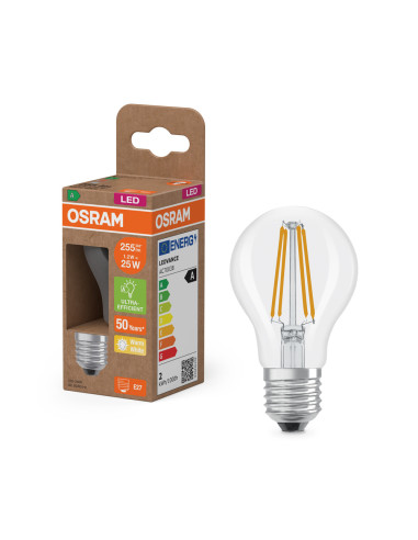 ŻARÓWKA LED ENERGY CLASS CLP25 1,2W 2700K ciepła biała E27 255LM FIL EE  KLASA A 