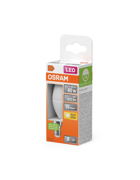 ŻARÓWKA LED STAR CLB40 FR 4.9W 2700K ciepła biała E14 470LM  