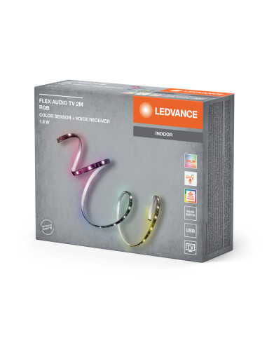 TAŚMA FLEX AUDIO TV VR RGB 1,8W 2M USB COLOR SENSOR PASEK Z CZUJNIKIEM BARWY 