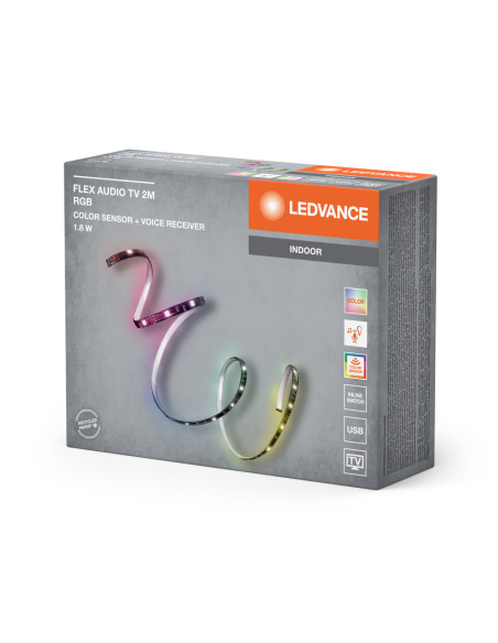 TAŚMA FLEX AUDIO TV VR RGB 1,8W 2M USB COLOR SENSOR PASEK Z CZUJNIKIEM BARWY 