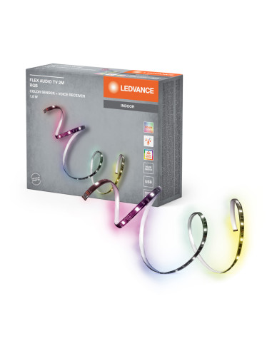 TAŚMA FLEX AUDIO TV VR RGB 1,8W 2M USB COLOR SENSOR PASEK Z CZUJNIKIEM BARWY 