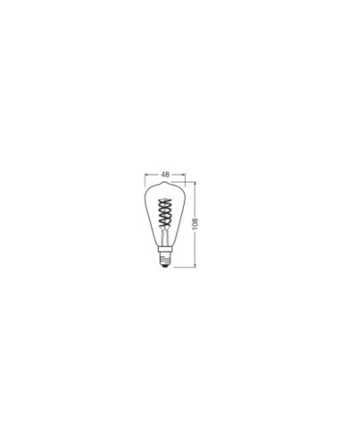ŻARÓWKA LED 1906 VINTAGE LED EDISON GOLD32 SPIRAL DIM 4,8W 2200K E14 