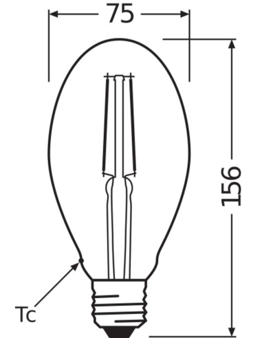 ŻARÓWKA LED 1906 VINTAGE LED OVAL GOLD40 4W 2400K E27 FIL 470LM 