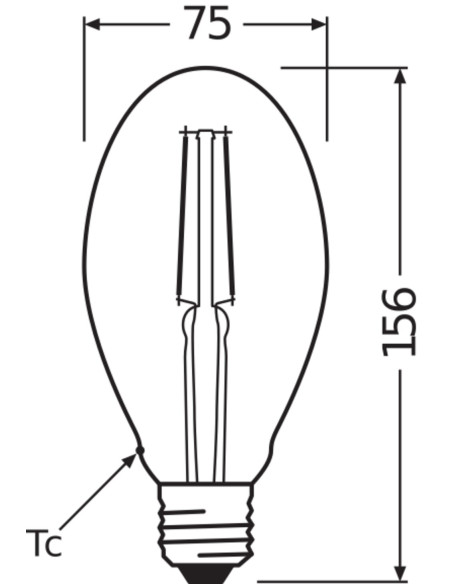 ŻARÓWKA LED 1906 VINTAGE LED OVAL GOLD40 4W 2400K E27 FIL 470LM 