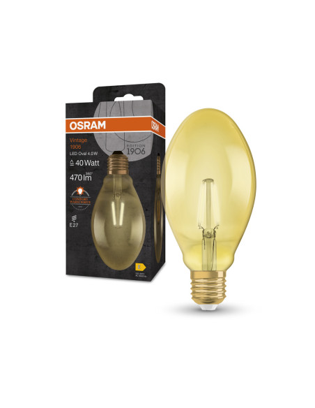 ŻARÓWKA LED 1906 VINTAGE LED OVAL GOLD40 4W 2400K E27 FIL 470LM 