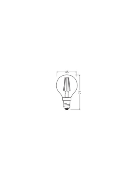ŻARÓWKA LED S ENERGY EFFICIENCY CLP40 DIM 2.9W/827 E14 FIL CL 470LM KLASA C 