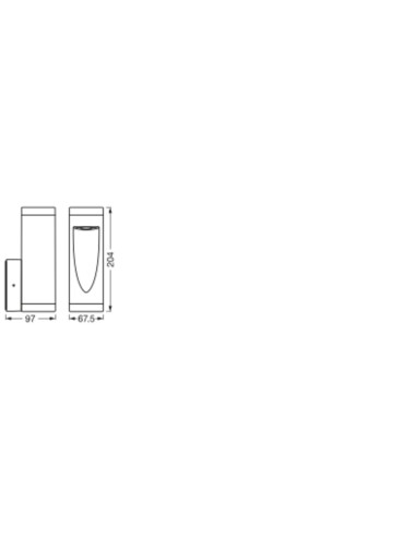 OPRAWA SMART OUTDOOR WIFI TRUNK SQ WALL RGBW 