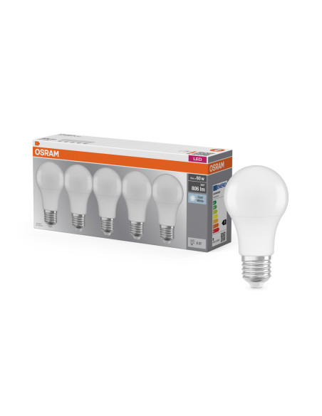  ŻARÓWKA LED  5-PAK LED BASE CLA60 8,5W 4000K neutralna biała E27 FR FS5 
