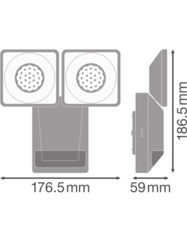 NAŚWIETLACZ ENDURA PRO SPOT SENSOR 16W 4000K neutralna biała 1500LM DG IP55 