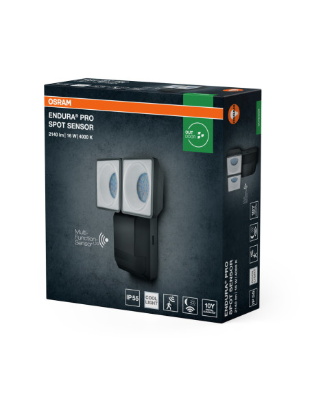 NAŚWIETLACZ ENDURA PRO SPOT SENSOR 16W 4000K neutralna biała 1500LM DG IP55 
