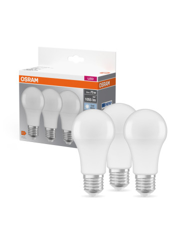  ŻARÓWKA LED  3-PAK LED BASE CLA75 10W 4000K neutralna biała E27 FR FS3 