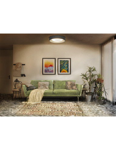 PLAFON LED ORBIS CONCRETE 400MM 18W 3000K ciepła biała CLICK DIM GRAY 