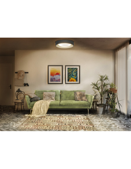 PLAFON LED ORBIS CONCRETE 400MM 18W 3000K ciepła biała CLICK DIM GRAY 