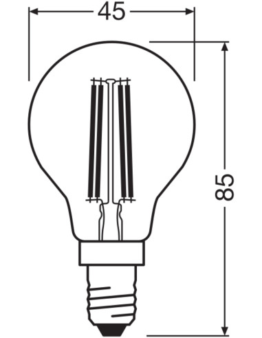 ŻARÓWKA LED ENERGY CLASS CLP25 1,2W 4000K neutralna biała E14 255LM FIL EE  KLASA A 