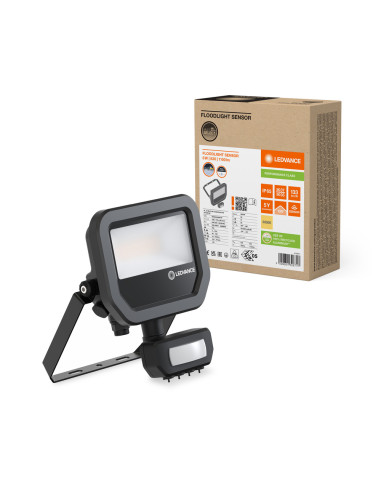 NAŚWIETLACZ FLOOD LED SENSOR 10 P 8W/6W 1100LM/780LM PS 3000K SY100 BK IP65 GEN4 