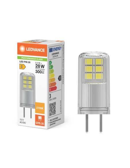ŻARÓWKA LED P SPECIAL LED PIN28 CL 2,2W 2700K ciepła biała GY6.35 12V 300LM 